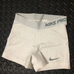 White nike pros